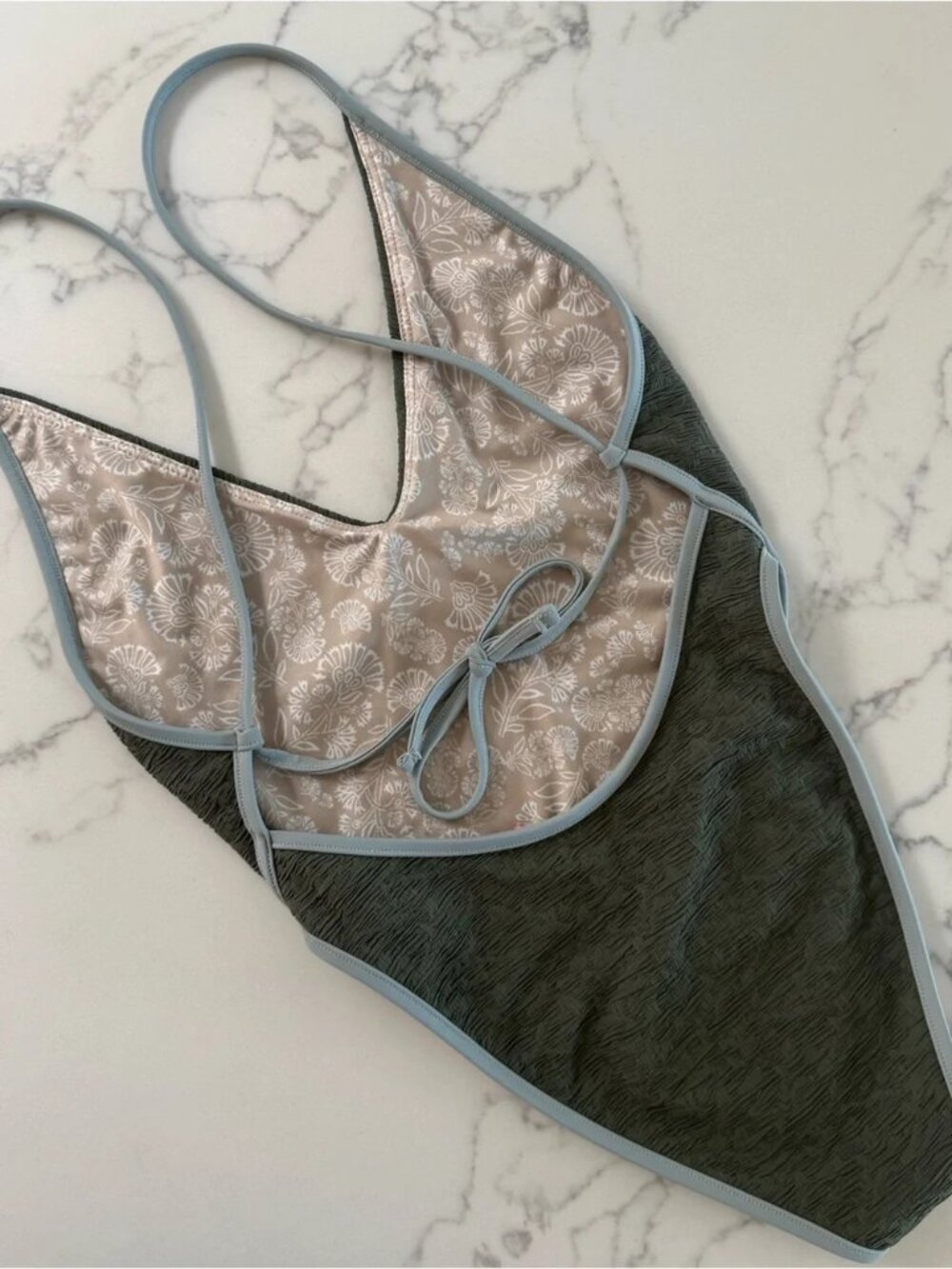 Free People free-est Amber One-Piece Swimsuit - Slate Green - Size Medium